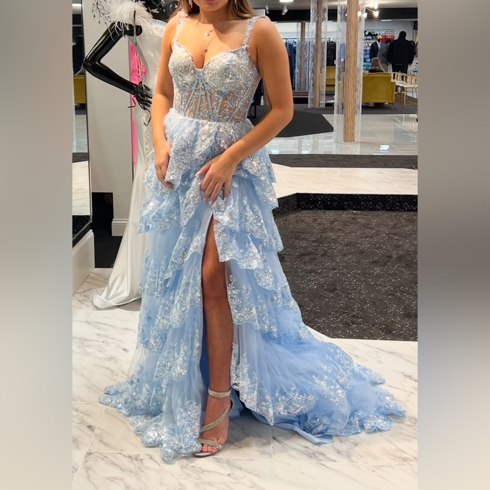 Sherri Hill Light Blue Gown #55500